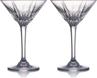 Eliská Pair Of Crystal Skylight Martini Glasses