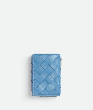 Small Intrecciato Tri-Fold Zip Wallet