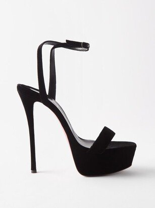 Loubi Queen 150 Velvet Platform Sandals