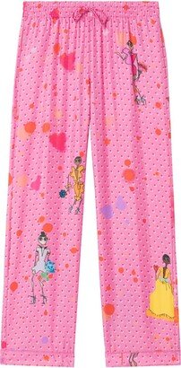 Polka-Dot Print Pajama-Style Trousers