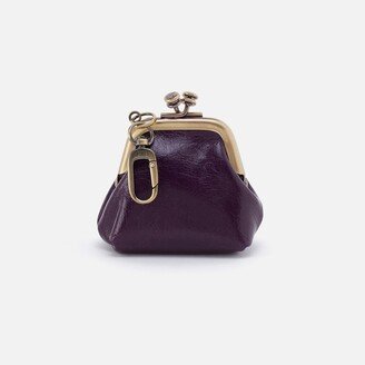 Run Frame Pouch in Polished Leather - Deep Purple