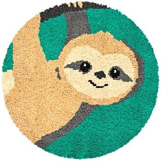 Sloth Latch Hook Kits Rug Embroidery Carpet Set Needlework With Crochet Crafts Shaggy Kit For Kids Beginners