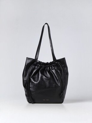 drawstring bag in leather
