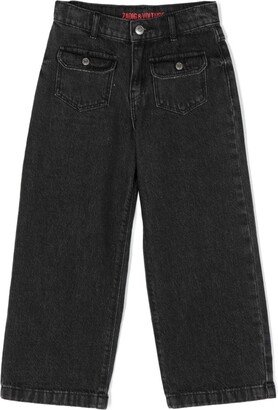 Hippie mid-rise straight-leg jeans