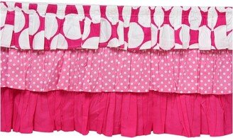 MixNMatch Pink Dots 3 layer Crib/Toddler ruffles/skirt