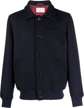 Notched-Collar Wool Jacket