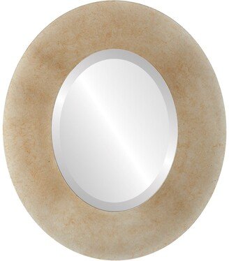 OVALCREST by The OVALCREST Mirror Store Tribeca Framed Oval Mirror in Burnished Silver - Antique Silver