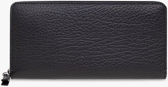 Leather Wallet Unisex - Black-AB