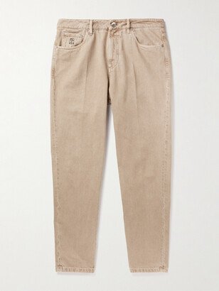 Straight-Leg Garment-Dyed Jeans-AA