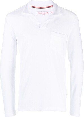 Long-Sleeve Cotton Polo Shirt