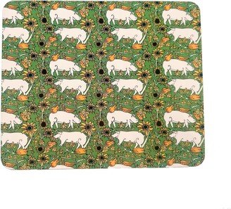 Laura B Interiors The Green Country Pig Set Of Four Placemats