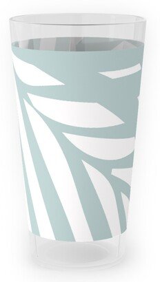 Outdoor Pint Glasses: Fronds - Palladian Blue Outdoor Pint Glass, Blue