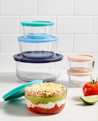 Simply Store 12-piece Glass Storage Set with Assorted Color Lids