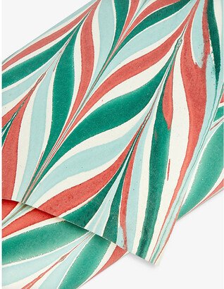 Selfridges Edit Hand-marbled Abstract-pattern Recycled-cotton Paper Wrapping Paper-AA