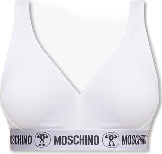 Logo-Underband V-Neck Bra-AA