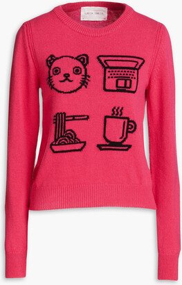 Intarsia wool and cashmere-blend sweater-AB