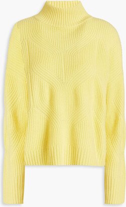 Ribbed cashmere turtleneck sweater-AF