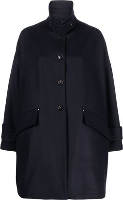 Single-Breasted Button-Fastening Coat-AB