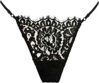 Lace Beaded Thong