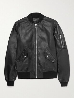 Leather Bomber Jacket-AO