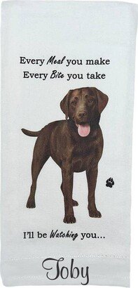 Chocolate Labrador - Personalized, Every Meal You Make, Bite Take Dog Kitchen Towel, Dish Flour Sack Towel