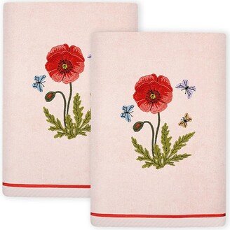 Polly 2Pc Embellished Turkish Cotton Hand Towel Set-AA