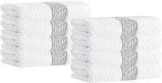 Anton Turkish Cotton Hand Towel - White - Set of 8