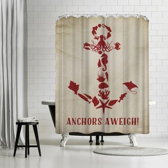 71 x 74 Shower Curtain, Anchors Aweigh 2 by Samantha Ranlet