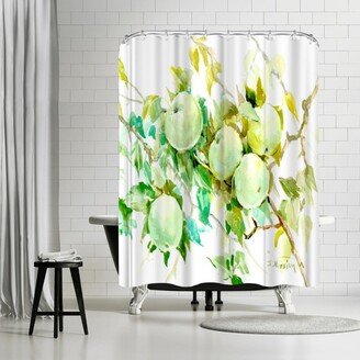 71 x 74 Shower Curtain, Green Apple Tree2 by Suren Nersisyan