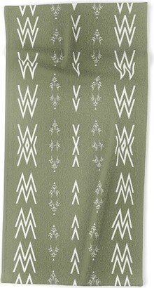 Sheila Wenzel-Ganny Sage Minimalist Mudcloth Beach Towel