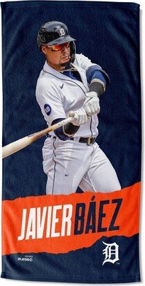 30x60 MLB Detroit Tigers 23 Javier Baez Player Printed Beach Towel