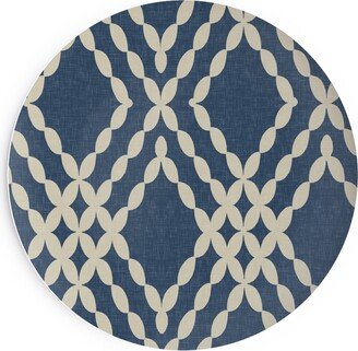 Salad Plates: Kensington Lattice - Indigo Salad Plate, Blue