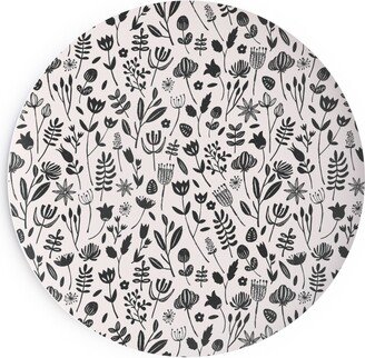 Salad Plates: Folk Botanical Print - Neutral Salad Plate, Beige