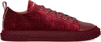 Blabber velvet low-top sneakers