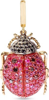 18kt yellow gold Ladybird Locket multi-stone charm