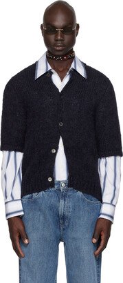 Navy Shrunken Cardigan