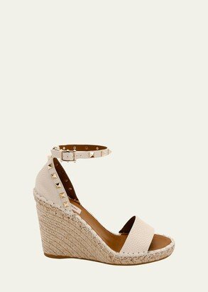 Rockstud Double Espadrille Wedge Sandals-AC