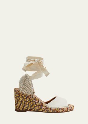 Piia Ankle-Wrap Wedge Espadrilles-AA