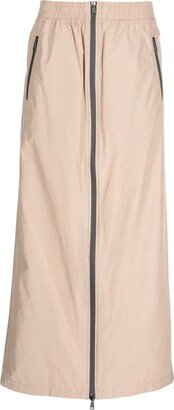 Two-Way Zip-Up Maxi Skirt