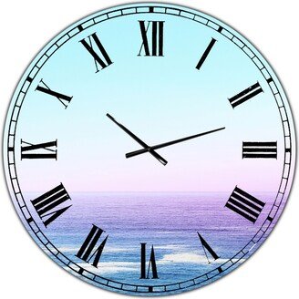 Designart Ocean View Oversized Nautical & Coastal Wall Clock - 36 x 36