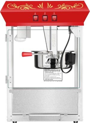 Superior Popcorn 8 oz. Movie Night Electric Countertop Popcorn Maker Machine - Red