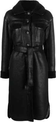 Belted Reversible Faux-Shearling Jacket