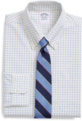 Men's Regent Fit Check Stretch Cotton Dress Shirt