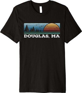 Vintage Sunset Douglas, MA Souvenir Retro Sunset Stripes Douglas