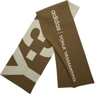 Logo-Print Ribbed Scarf