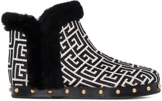 Logo Shearling Ankle Boots