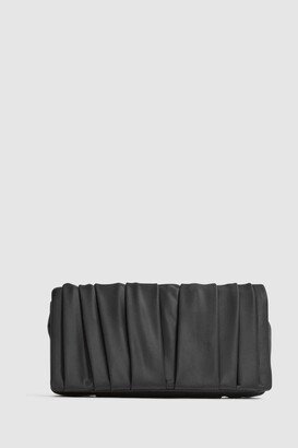 Satin Pleated Clutch Bag