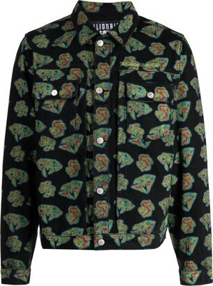 Heat Map Diamonds & Dollars denim jacket