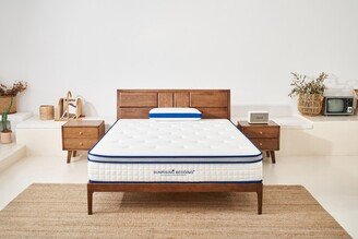 SR Red Sunrising Bedding 11 Natural Latex Hybrid Mattress, Medium Soft, Top Latex & Gel Memory Foam Hybrid Mattress, Tencel Mattress Cover