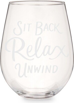 Sit Back and Relax Stemless Wine Glass